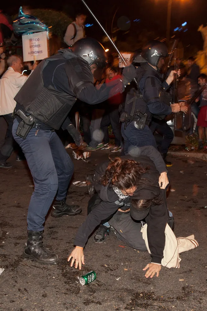 Demonstrators Surround The Spanish Congress To Protest Against Spending Cuts And The Government Of Mariano Rajoy