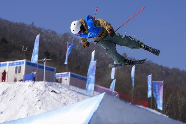 Rai Kasamura of Japan competes in the Men's Freeski Slopestyle at the 9th Asian Winter Games in Yabuli in northeast China's Heilongjiang province on Tuesday, February 11, 2025. (Photo by Andy Wong/AP Photo)