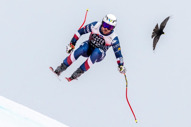 US skier Jared Goldberg competes in a World Cup downhill event in Crans-Montana, Switzerland, on Saturday, February 22, 2025. (Photo by Fabrice Coffrini/AFP Photo)