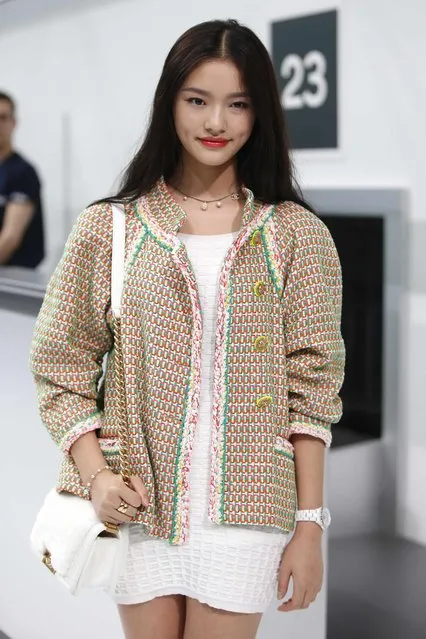Jelly Lin poses before attending the Spring/Summer 2016 women's ready-to-wear collection for fashion house Chanel in Paris, France, October 6, 2015. (Photo by Charles Platiau/Reuters)