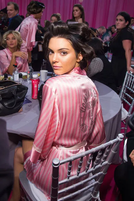 Kendall Jenner appears backstage preparing for the 2015 Victoria Secret Fashion Show taping at the Lexington Armory on Tuesday, Nov. 10, 2015, in New YorkNovember 10, 2015, in New York. (Photo by Charles Sykes/Invision/AP Photo)