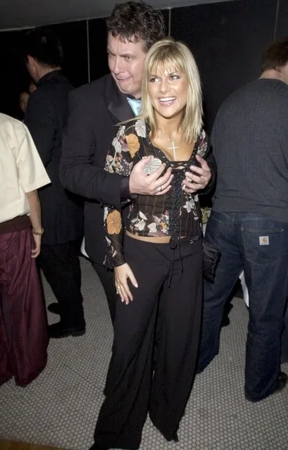 English comedian Shane Richie with his girlfriend Christie Goddard attending the opening of restaurant and bar Thai Pavilion East in south London, United Kingdom on March 4, 2003. (Photo by Rex Features/Shutterstock)