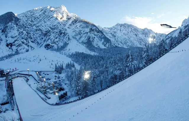 A general view during the Ski Flying World Championships in Planca, Slovenia on December 13, 2020. (Photo by Srdjan Zivulovic/Reuters)