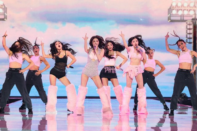 K-pop girl group TWICE perform during the 2025 Victoria's Secret Fashion Show in New York City, U.S., October 15, 2025. (Photo by Brendan McDermid/Reuters)