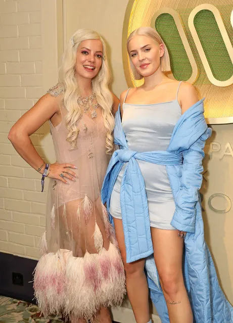 Anne-Marie (L) and Lily Allen attend the Warner Music & CIROC Vodka House Party, in association with GQ, at Chiltern Firehouse on February 20, 2019 in London, England. (Photo by David M. Benett/Dave Benett/Getty Images for CIROC & Warner Music)
