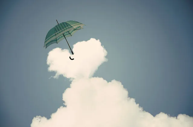 Flying With Umbrella By Adrian Limani