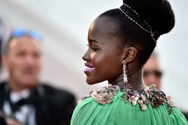 Lupita Nyong'o attends the opening ceremony and premiere of “La Tete Haute” (Standing Tall) during the 68th annual Cannes Film Festival on May 13, 2015 in Cannes, France. (Photo by Pascal Le Segretain/Getty Images)