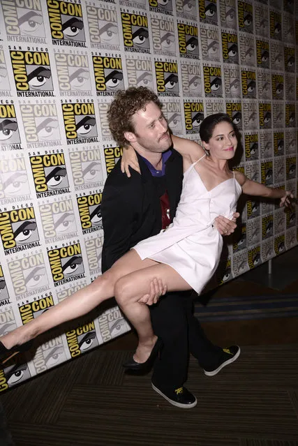 T.J. Miller and Rosa Salazar seen at the Twentieth Century Fox Presentation at 2015 Comic Con on Saturday, July 11, 2015, in San Diego. (Photo by Dan Steinberg/Invision for Twentieth Century Fox/AP Images)