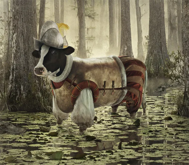 Smalldog Imageworks Creative Retouching for Chick-fil-A Cows Calendar «Trail Grazers» by photographer Andy Mahr