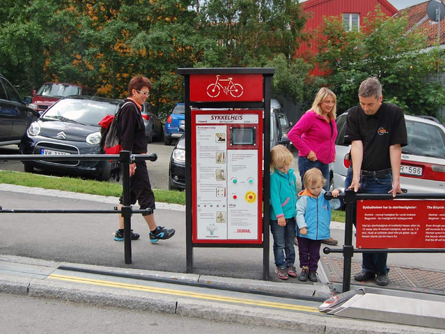 Bike Elevator In Trondheim, Norway