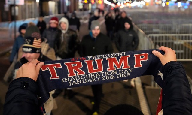 Supporters President-elect Donald Trump await the start of the presidential inauguration on January 20, 2025 in Washington, DC. Donald Trump takes office for his second term as the 47th president of the United States. (Photo by Bryan Woolston/Getty Images)
