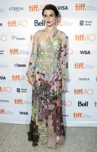 Rachel Weisz arrives on the red carpet for the film “Youth” during the 40th Toronto International Film Festival in Toronto, Canada, September 12, 2015. (Photo by Mark Blinch/Reuters)
