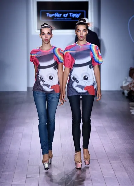Models walk the runway at the Tumbler And Tipsy By Michael Kuluva fashion show during Style360 Spring 2016 on September 16, 2015 in New York City. (Photo by Ilya S. Savenok/Getty Images)