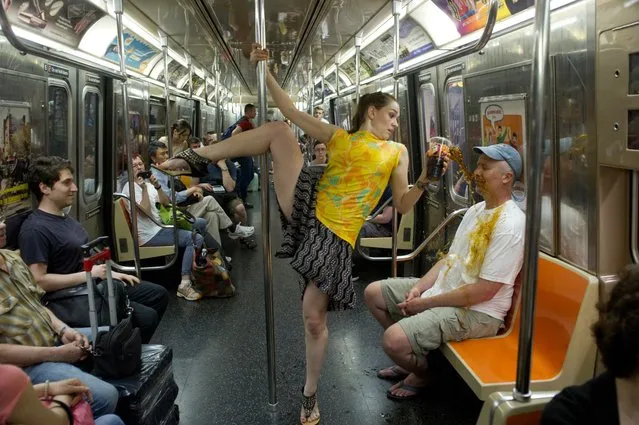 “Dancers Among Us”: NYC Subway – Allison Jones. (Photo by Jordan Matter)