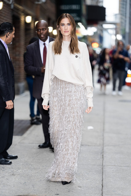 American actress Allison Williams is seen in Midtown on June 18, 2025 in New York City. (Photo by TheStewartofNY/GC Images)