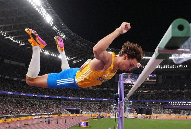 Sweden's athlete Armand Duplantis competes in the men's pole vault final during the World Athletics Championships in Tokyo on September 15, 2025. (Photo by Paweł Kopczyński/AFP Photo)