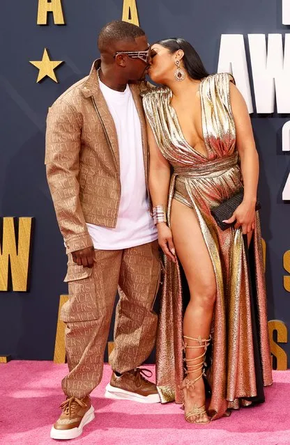 US singer Ray J and Princess arrive for the 2023 BET awards at the Microsoft theatre in Los Angeles, June 25, 2023. (Photo by Michael Tran/AFP Photo)