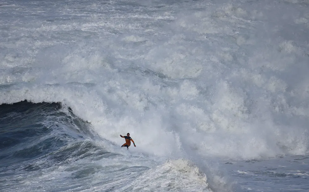 Big Waves at Portugal's Praia do Norte
