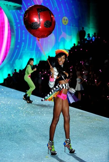 Jasmine Tookes walks the runway at the 2013 Victoria's Secret Fashion Show. (Photo by Jamie McCarthy/Getty Images)