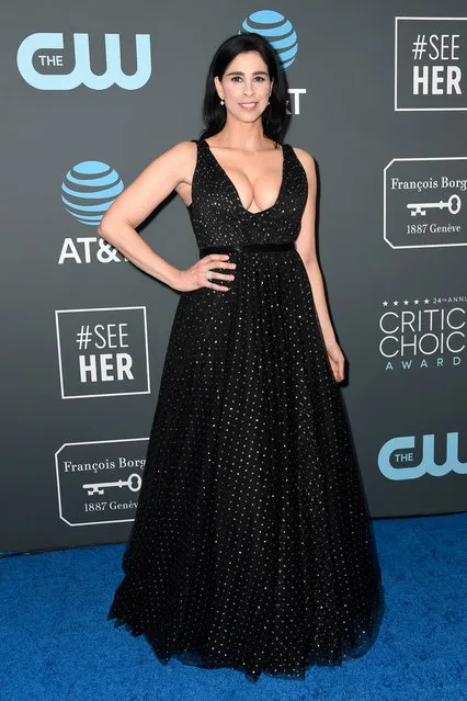 Sarah Silverman poses in the press room during the 24th annual Critics' Choice Awards at Barker Hangar on January 13, 2019 in Santa Monica, California. (Photo by Frazer Harrison/Getty Images)