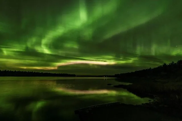The Aurora Borealis (Northern Lights) is seen over the sky near Rovaniemi in Lapland, Finland on September 25, 2020. (Photo by Alexander Kuznetsov/Reuters)