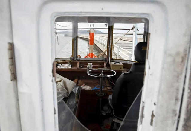 The captain's cabin on a boat that carried Rohingya migrants for three months is seen in Langkawi island, in the Malaysia's northern state of Kedah May 12, 2015. (Photo by Olivia Harris/Reuters)