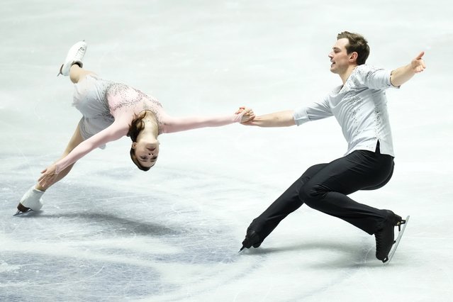 Daria Danilova and Michel Tsiba of the Netherlands compete in the pairs short program at the Grand Prix of Figure Skating series competition in Tokyo, Japan, Friday, November 8, 2024. (Photo by Hiro Komae/AP Photo)
