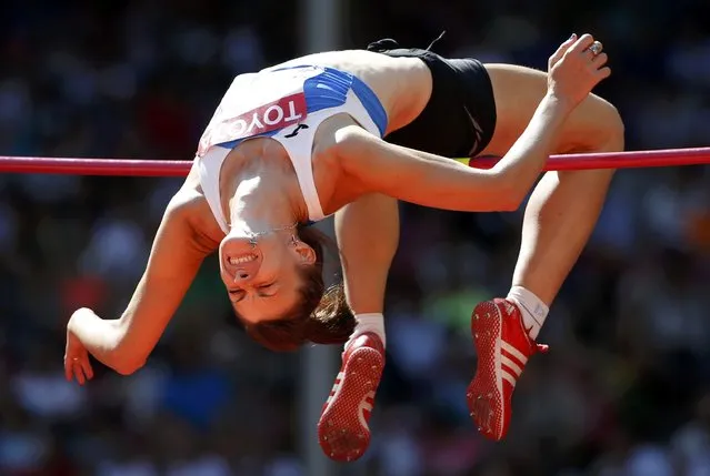 Valentina Liashenko of Georgia competes in the women's high jump qualifying round during the 15th IAAF World Championships at the National Stadium in Beijing, China, August 27, 2015. (Photo by Phil Noble/Reuters)