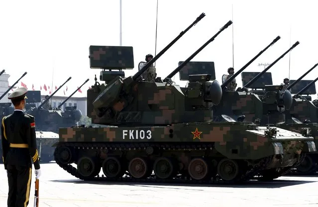 Armored fighting vehicles are presented during the military parade marking the 70th anniversary of the end of World War Two, in Beijing, China, September 3, 2015. (Photo by Rolex Dela Pena/Reuters)