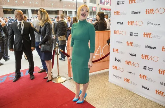 Cast member Elisabeth Moss arrives on the red carpet for the film “Truth” during the 40th Toronto International Film Festival September 12, 2015. (Photo by Mark Blinch/Reuters)