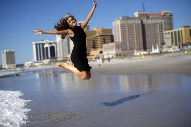 Miss America 2016 Betty Cantrell of Georgia poses for photographs by the ocean after winning the 95th Miss America Pageant last night at Boardwalk Hall, in Atlantic City, New Jersey, September 14, 2015. (Photo by Mark Makela/Reuters)