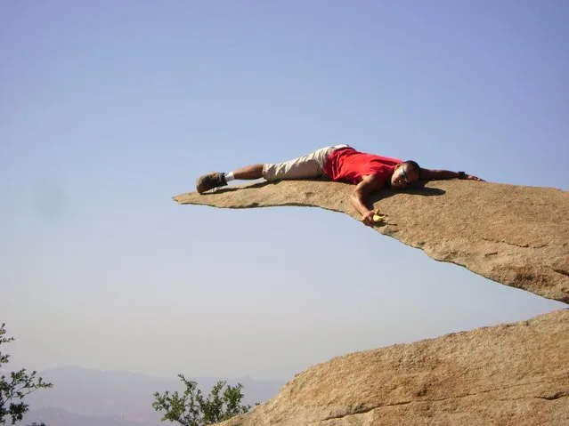 “I made it up Mt. Woodson to Potato Chip Rock! My prize was a banana”. (Photo by Noel Ruiz)