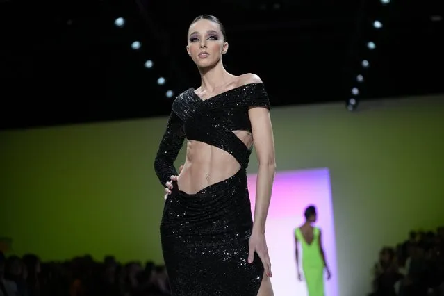 The Sergio Hudson collection is modeled during Fashion Week, Saturday, February 11, 2023, in New York. (Photo by Mary Altaffer/AP Photo)