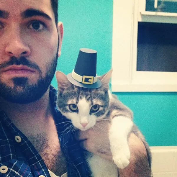 Three-legged Kitten and Hat