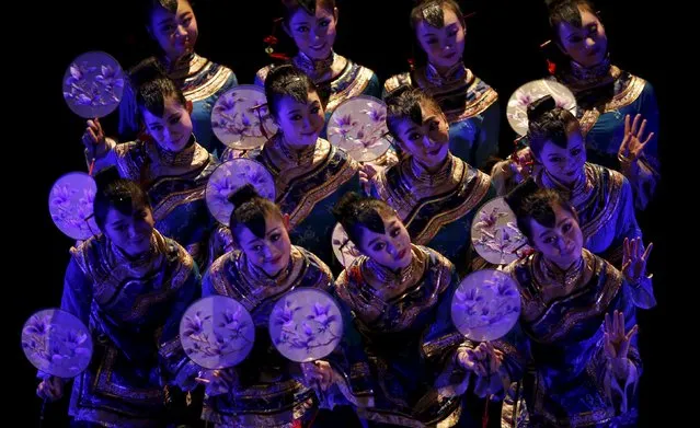 Members of the Shanxi Folk Dance and Music Troupe perform during their show at the Orient Museum in Lisbon February 1, 2016. (Photo by Rafael Marchante/Reuters)