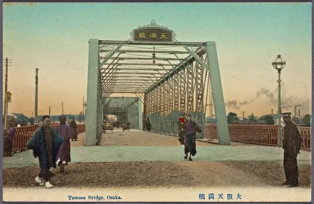 Temma Bridge, Osaka, Japan. (Photo by New York Public Library/Caters News)