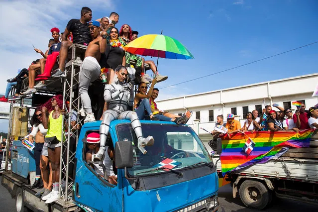 Hundreds participate in the LGTBI+ Pride Parade, in Santo Domingo, Dominican Republic, 07 July 2019. (Photo by Orlando Barria/EPA/EFE)