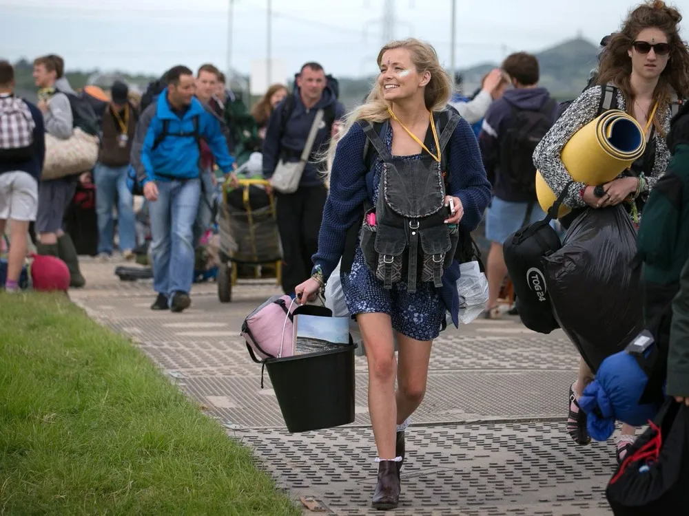 Glastonbury 2014 Festival-goers