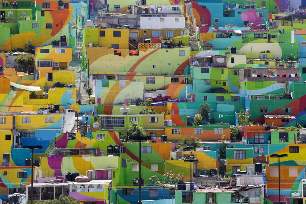 Huge Rainbow Mural in Mexico