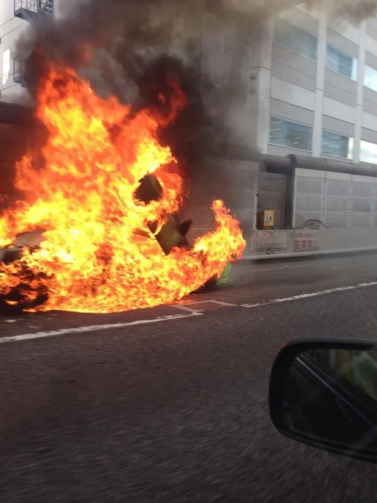 Lamborghini Murcielago Burned To in the Tokyo 