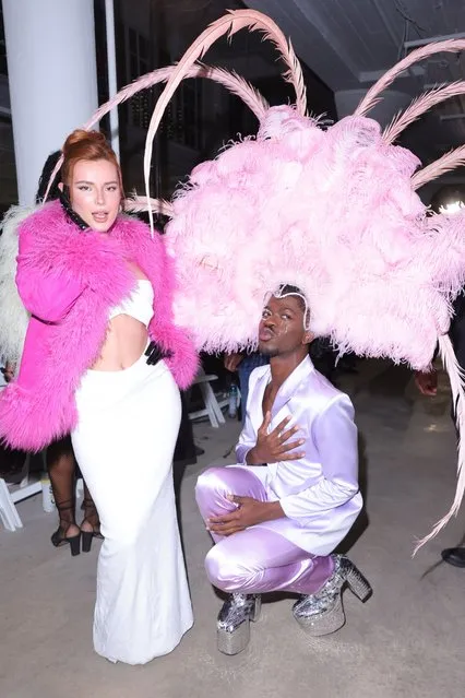 American actress Bella Thorne and American rapper, singer, and songwriter. Wikipedia Lil Nas X  attend the Christian Cowan show during New York Fashion Week: The Shows on February 14, 2023 in New York City. (Photo by Michael Loccisano/Getty Images)