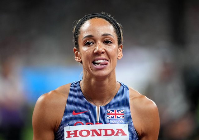 Great Britain's Katarina Johnson-Thompson reacts in group A of the high jump portion of the Women's Heptathlon on day seven of the 2025 World Athletics Championships at Japan National Stadium, Tokyo on Friday, September 19, 2025. (Photo by Martin Rickett/PA Images via Getty Images)