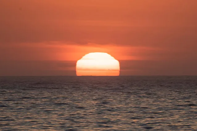 The sun rises at Bondi Beach ahead of a hot day on November 28, 2020 in Sydney, Australia. The Bureau of Meteorology has forecast heatwave conditions in NSW this weekend, with temperatures expected to exceed 40 degrees across the state. (Photo by Brook Mitchell/Getty Images)