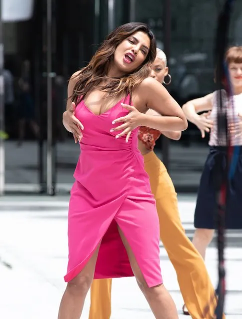 Priyanka Chopra seen on location for “Isnt It Romantic” film on July 15, 2018 in New York City, United States. (Photo by World Entertainment News Network)