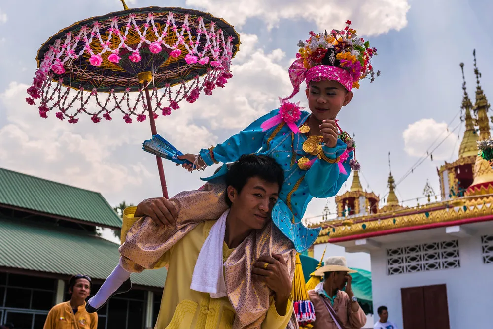 Buddhist Novices Transform into Princes in Initiation Ceremony