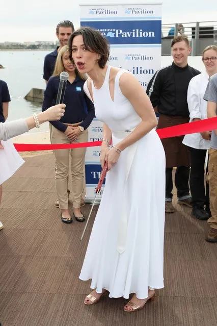 Rebecca Hall attends the ribbon cutting to open the American Pavilion during the 69th annual Cannes Film Festival on May 13, 2016 in Cannes, France. (Photo by Neilson Barnard/Getty Images)
