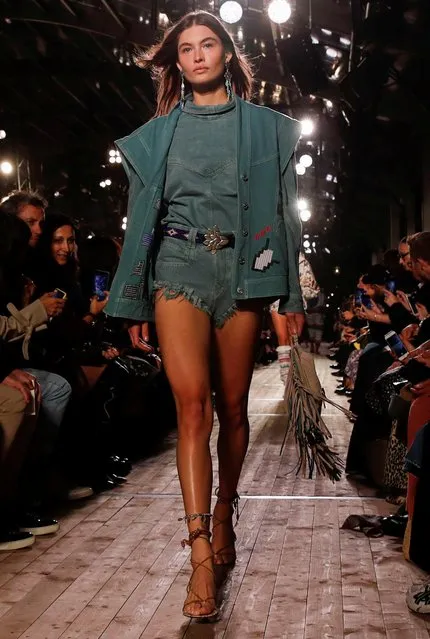 A model presents a creation by designer Isabel Marant as part of her Spring/Summer 2020 women's ready-to-wear collection show during Paris Fashion Week in Paris, France, September 26, 2019. (Photo by Gonzalo Fuentes/Reuters)