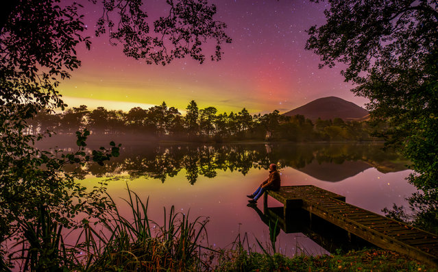 Bowden Loch, near Melrose, Scottish Borders, Scotland. The Northern Lights made an appearance over the Uk on the evening of the 7th October 2024. (Photo by Phil Wilkinson/The Times)