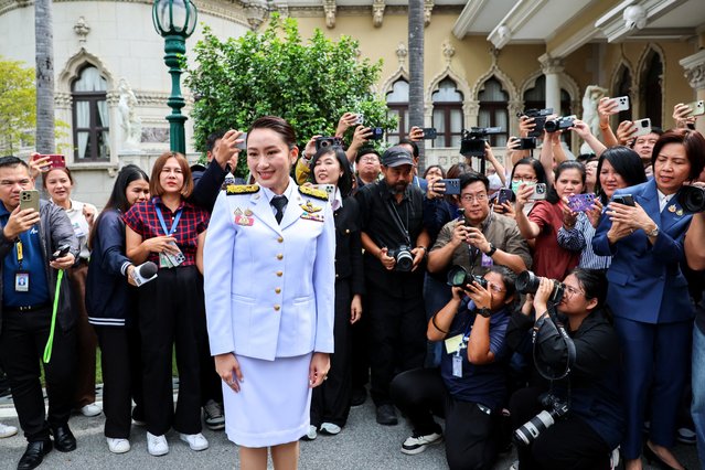 Thailand’s Prime Minister Paetongtarn Shinawatra arrives at the Government House ahead of a royal oath-taking ceremony for her cabinet in Bangkok, Thailand, on September 6, 2024. (Photo by Athit Perawongmetha/Reuters)