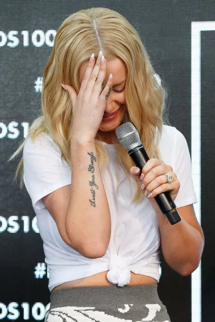 Iggy Azalea speaks during Bonds 100th birthday celebration event at Cafe Sydney on August 19, 2015 in Sydney, Australia. (Photo by Brendon Thorne/Getty Images)